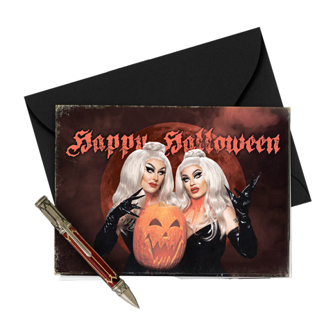 Signed Pumpkin Halloween Card